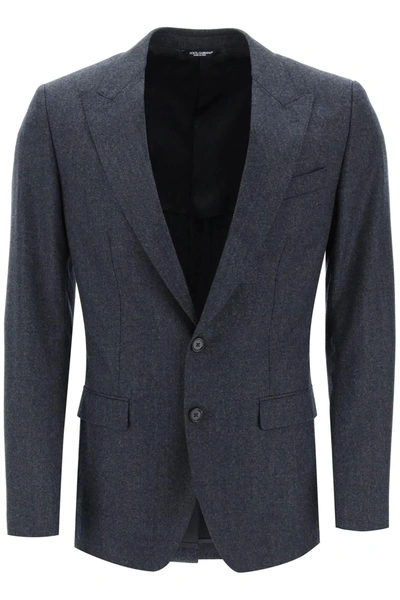 Dolce & Gabbana Single-breasted Taormina-fit Jacket In Gray
