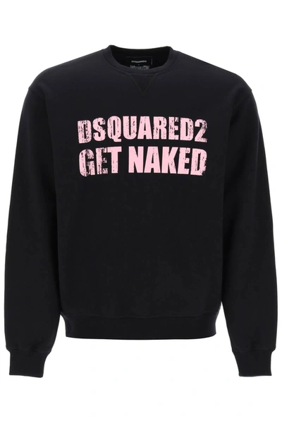 Dsquared2 Cool Fit Printed Sweatshirt In Black