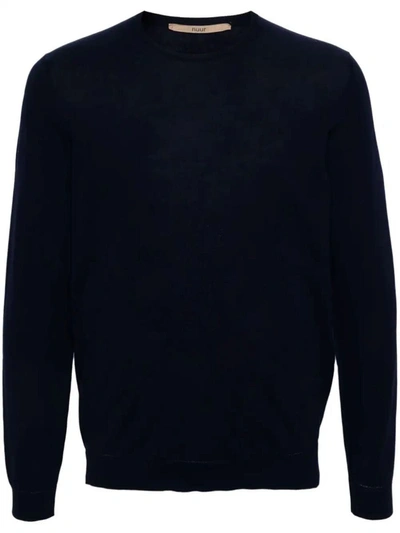 Roberto Collina Long Sleeves Crew Neck Sweater Clothing In Blue