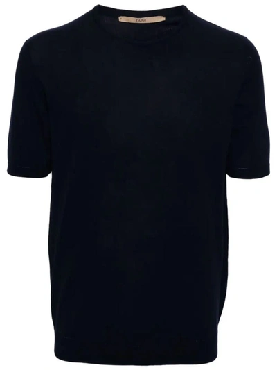 Roberto Collina Short Sleeves Crew Neck T-shirt Clothing In Blue