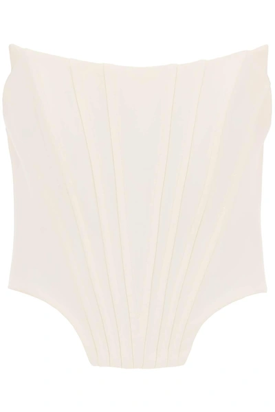 Giuseppe Di Morabito Stretch Wool Bustier Top In Mixed Colours