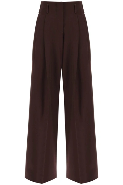 Golden Goose Flavia Wide Leg Pants In Chicory Coffee (brown)