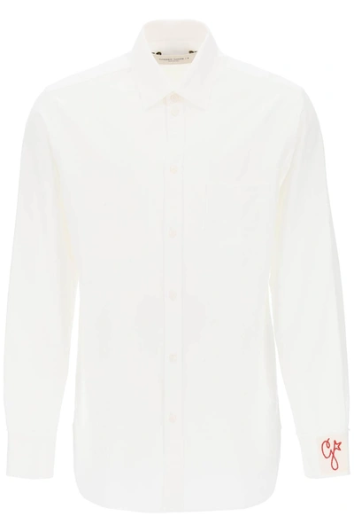 Golden Goose Reguler Fit Shirt In White