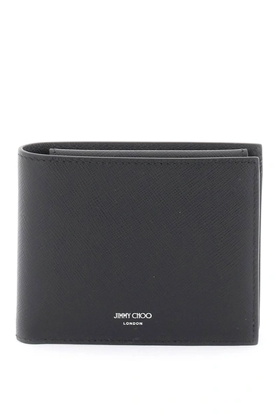 Jimmy Choo Leather Bifold Wallet In Black