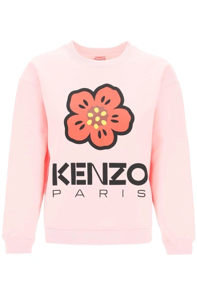 Kenzo Pink Cotton Sweatshirt In Nude & Neutrals