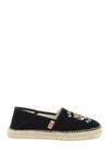 KENZO KENZO CANVAS ESPADRILLES WITH LOGO EMBROIDERY