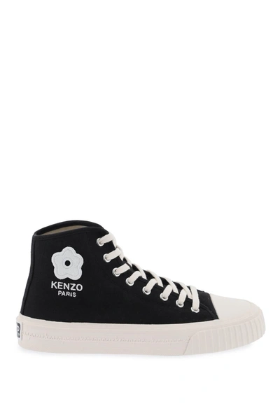 Kenzo Canvas  Foxy High-top Sneakers In Black
