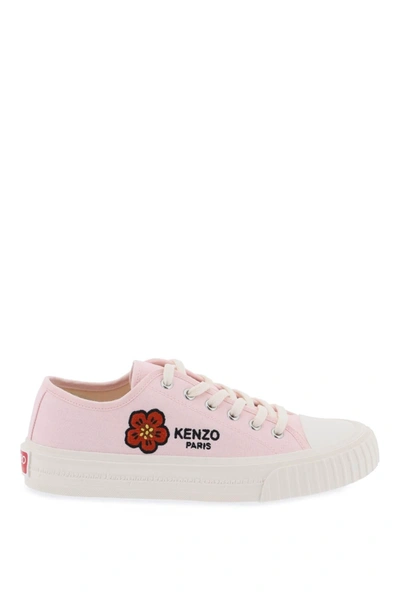 Kenzo Canvas School Sneakers In Pink