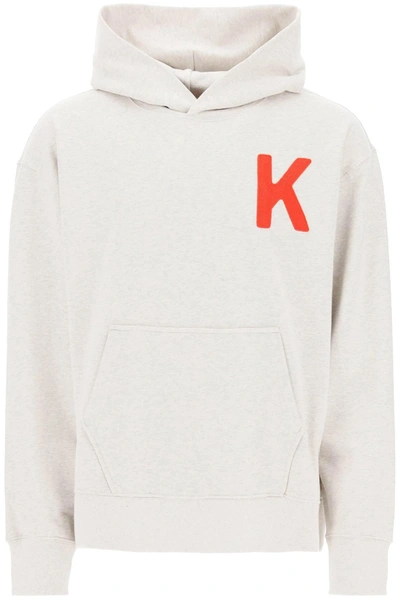 Kenzo Men's Lucky Tiger Printed Oversized Hoodie In Gray