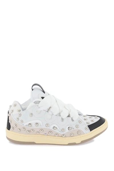 Lanvin Stud Curb Sneaker In Mixed Colours