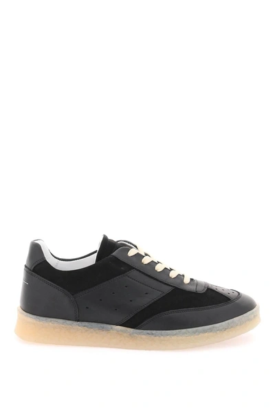 Mm6 Maison Margiela Black Replica Sneakers In Nero