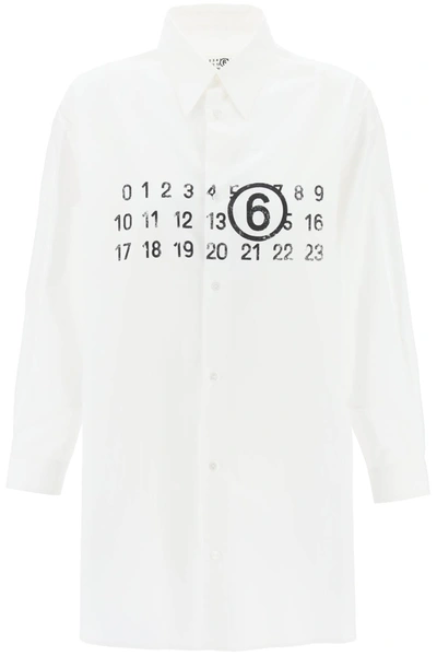 MM6 MAISON MARGIELA MM6 MAISON MARGIELA SHIRT DRESS WITH NUMERIC LOGO