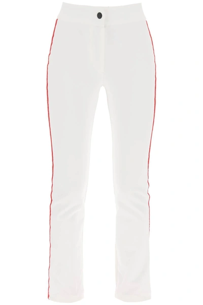 Moncler Tricolor Trim Trousers, Women, White, Size: 44