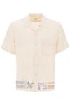 PS BY PAUL SMITH PS PAUL SMITH BOWLING SHIRT WITH CROSS STITCH EMBROIDERY DETAILS