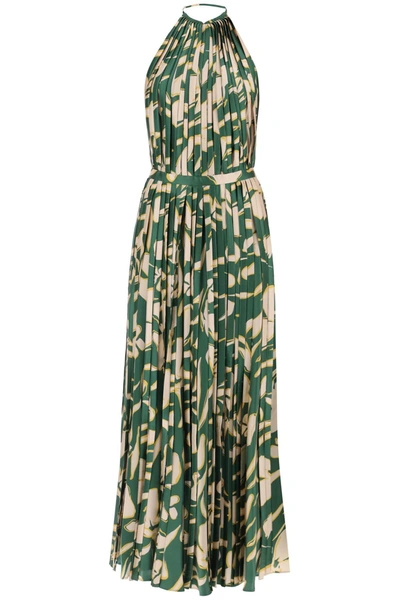 Raquel Diniz Giorgia Fringed Maxi Dress In Verde