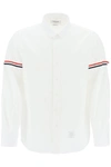 THOM BROWNE THOM BROWNE SEERSUCKER SHIRT WITH ROUNDED COLLAR