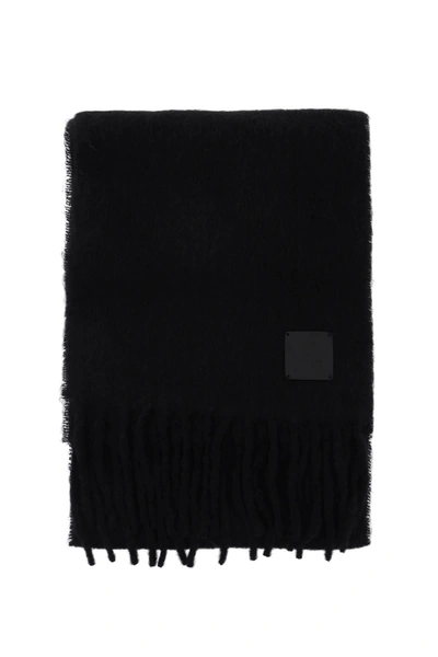Totême Brushed Wool Scarf In Black