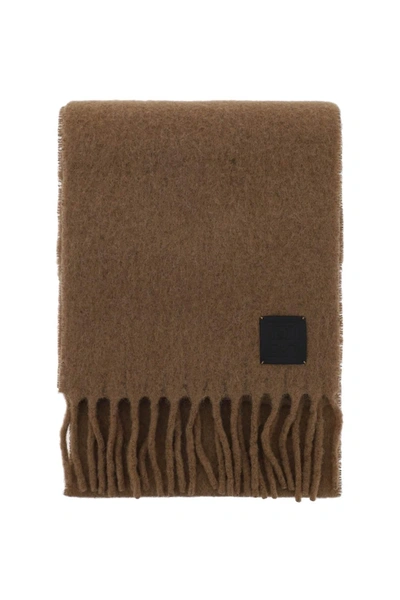 Totême Brushed Wool Scarf In Brown