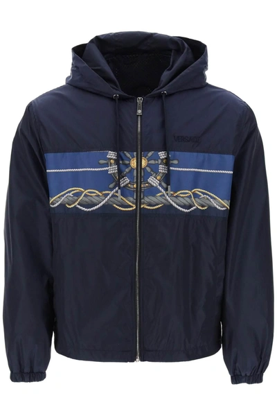 VERSACE VERSACE VERSACE NAUTICAL HOODED JACKET