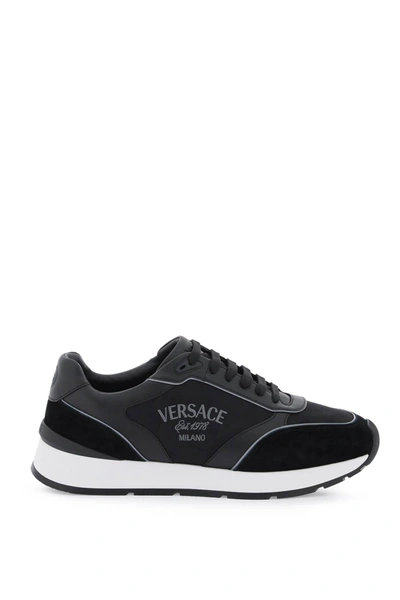 Versace Milano Sneakers In Black