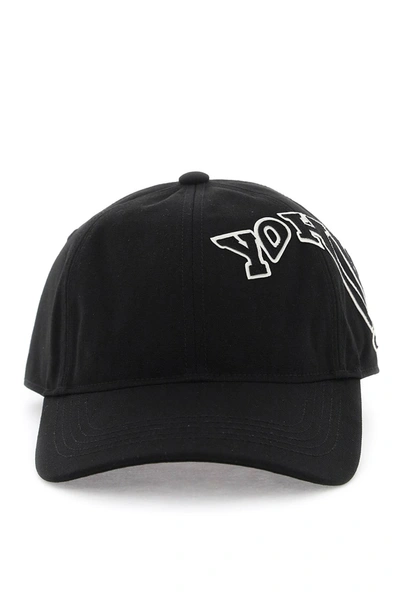 Y-3 Y 3 Baseball Cap With Morphed Logo Patch In Black