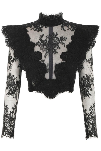 Zimmermann Lace Bodice Top In Black