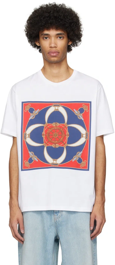 Bally Graphic-print Cotton T-shirt In White