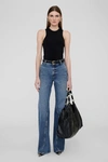 Anine Bing Noel Crew-neck Tank Top In Black