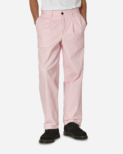 Noah Twill Double-pleat Pants In Pink
