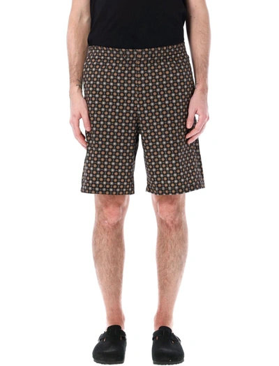 Apc Vincento Geometric-pattern Shorts In Black