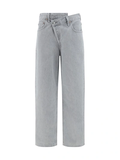 Agolde Criss Cross Jeans In Grey