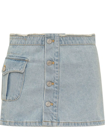 Andersson Bell Woman Denim Skirt Blue Size 27 Cotton