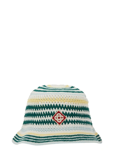 Casablanca Crochet Hat In White