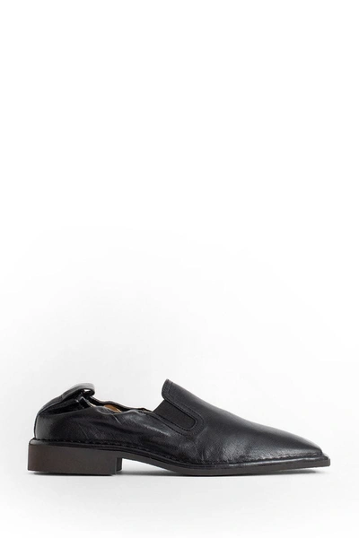 Lemaire Buffalo Leather Loafers In Black