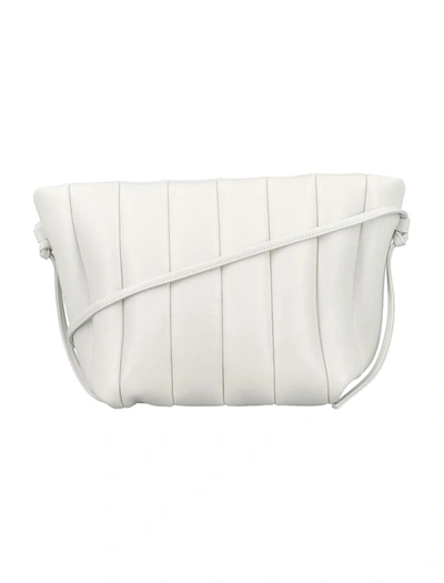 Maeden Boulevard Padded Leather Shoulder Bag In White