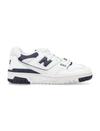 New Balance Round Head Fastened With Low-top Casual Sneakers In White Navy
