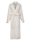 Quira White Double-breasted Coat In Offwhite