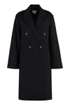 VINCE VINCE WOOL BLEND DOUBLE-BREASTED COAT