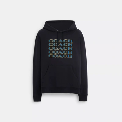 Coach Outlet Signature Stack Hoodie In Black