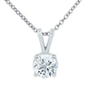 Diana M. 14kt White Gold Diamond Double Bail Solitaire Pendant Containing 0.50 Cts Tw In Multi