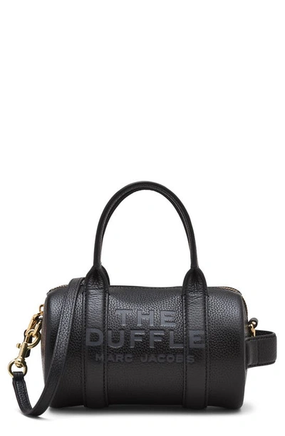 Marc Jacobs The Mini Leather Duffle Bag In Black