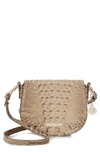 Brahmin Briar Croc Embossed Leather Crossbody Bag In Sesame Ombre Melbourne