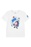 Nike Kids' Boys White Cotton Magic-print T-shirt