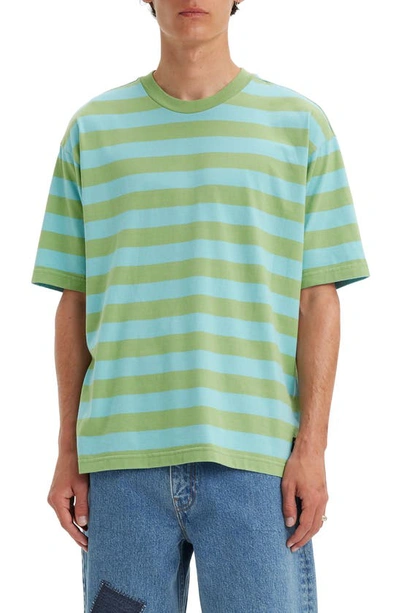 Levi's Skateboarding Stripe Boxy T-shirt In Thinking About Blue Grey