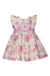 IRIS & IVY BUTTERFLY FLORAL SMOCKED RUFFLE DRESS & BLOOMERS SET
