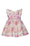 IRIS & IVY IRIS & IVY BUTTERFLY FLORAL SMOCKED RUFFLE DRESS & BLOOMERS SET