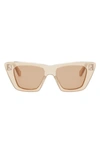 Celine Logo Acetate Cat-eye Sunglasses In Transparent Light Orange