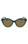 Longchamp 56mm Cat Eye Sunglasses In Green