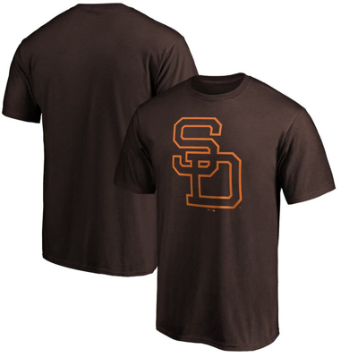 Fanatics Branded Brown San Diego Padres Cooperstown Collection Huntington Logo T-shirt