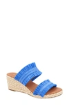 Andre Assous Nori Espadrille Wedge Sandal In French Blue